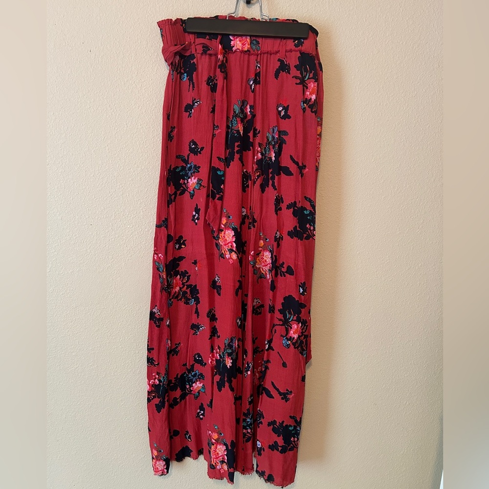 Free People Floral Wide-Leg Pants - Picture 2 of 5